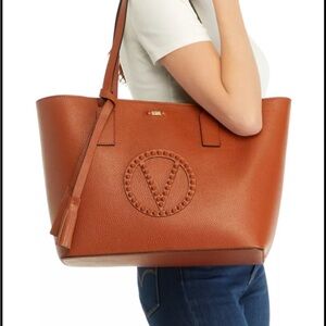 Mario Valentino Brown Leather Tote